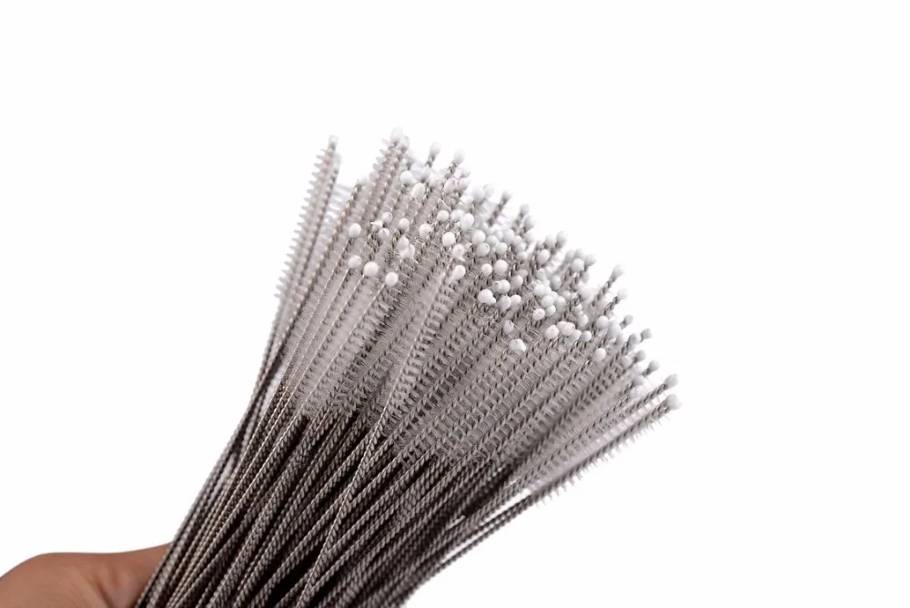 200 pcs 26cm x0.6cm Stainless steel straw cleaning brush pipe cleaner baby | Дом и сад
