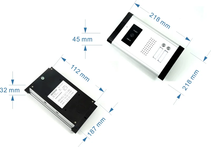 

REDEAGLE Apartment 2 Units Wired Color Video Door Phone Audio Visual Entry Intercom System 2pcs 7 inch LCD Monitor and Camera