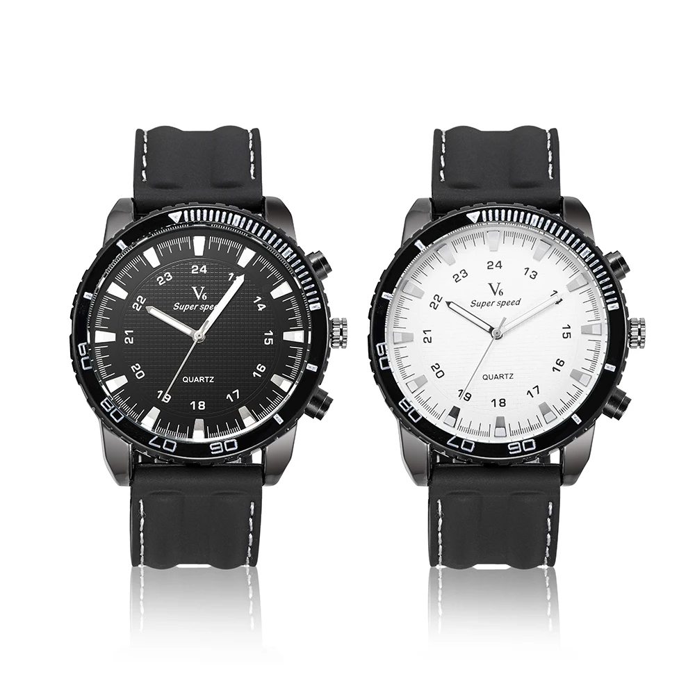 V6 Men's Sport Quartz Watch Mens Watches Top Brand Luxury Military Wrist Men Silicone Clock relogio masculino reloj | Наручные часы