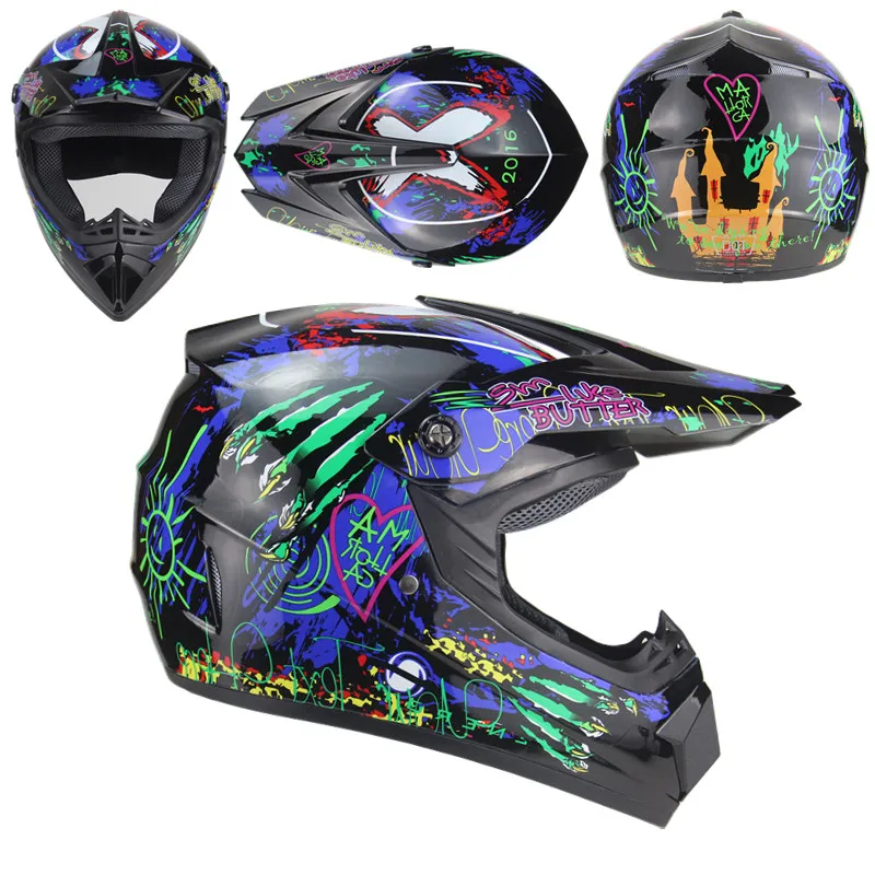 Bright Black 5 Moto rcycle ATV шлем Мужской Мото шлем высшего качества casco capacete moto cross off road moto cross Racing Шлем DH MTB DOT - Color: Bright Black 5