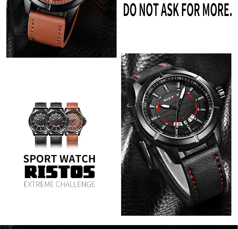 Мужские армейские водонепроницаемые кварцевые часы Reloj Masculino Montre Femme наручные часы с ремешком из натуральной кожи ударные спортивные часы для мужчин