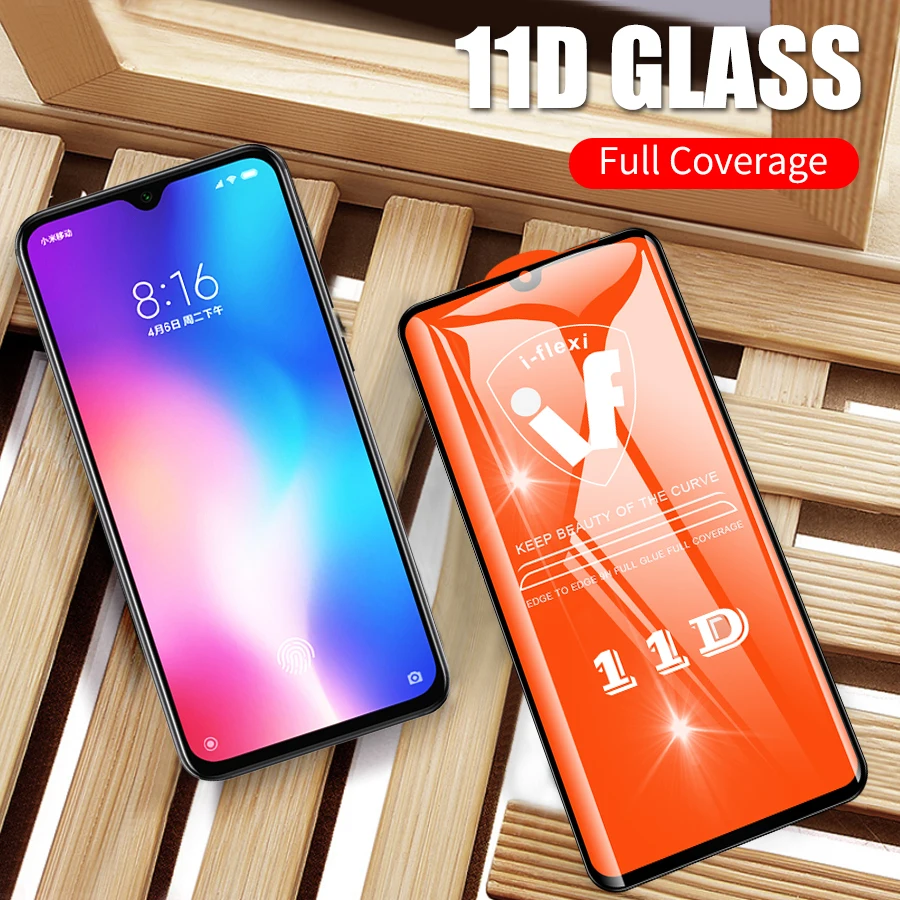 11D закаленное стекло для Xiaomi mi CC9 CC9E полное клеевое покрытие защита экрана Pocophone F1
