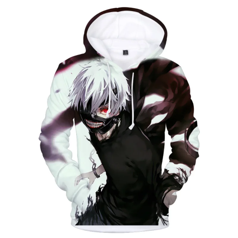 Классический Аниме Tokyo Ghoul 3d толстовки 2018 Новая мода Япония Кен канеки принт