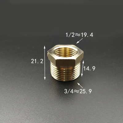 1/2 &quotBSP Женская резьба x 3/4&quot BSP Мужская латунный редуктор втулка редукционный