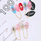 10 шт.упак. нейл-арта с цирконом, аксессуары Стразы Рокерская курточка с длинными ing цепи Роскошные сплав драгоценные камни в форме звезды бижутерия Маникюр декоративный камень для ногтей 2022