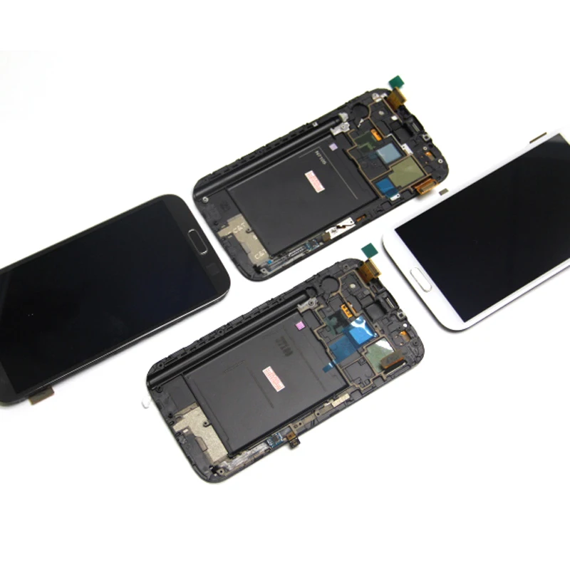 Для samsung Note II ЖК дисплей для Galaxy 2 Note2 N7100 N7105 экран дигитайзер сборка с рамкой