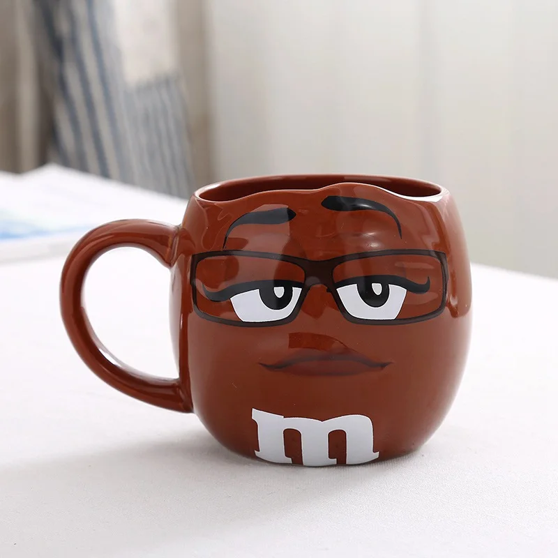 5 Чашка M& M, милые кофейные чашки и кружки, 600 мл, креативная мультяшная кружка для завтрака, чашка с молоком, рождественский подарок, Прямая поставка - Цвет: 5