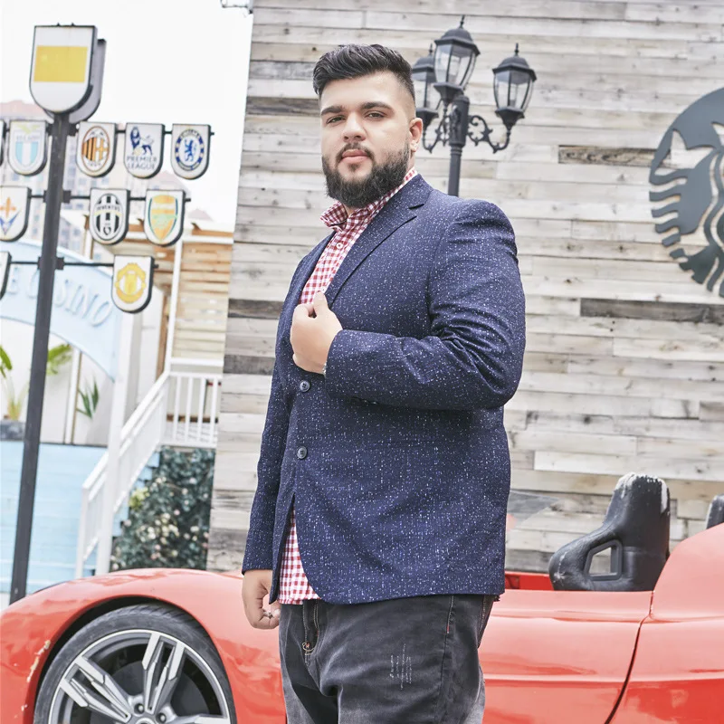 Мужской однобортный пиджак повседневная куртка большого размера 9xl плюс новая