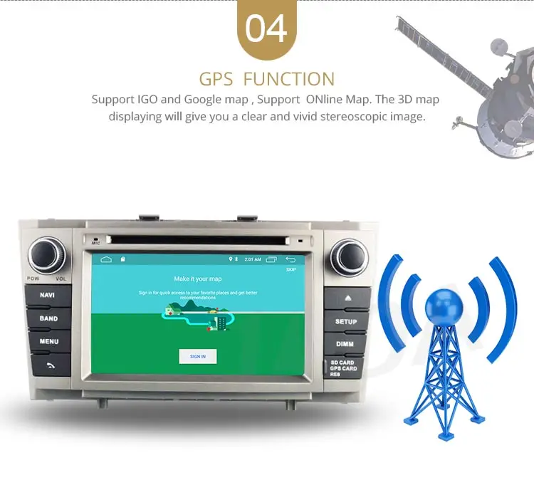 LJDA 2 Din Android 10,0 автомобильный dvd-плеер для Toyota Avensis T27 2009- Wifi gps Радио 2 Гб ram 16 Гб rom четырехъядерный Мультимедийный USB