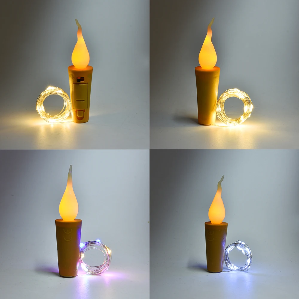 6 шт./упак. свеча с эффектом пламени винные пробки для бутылок свечки бутылки вина