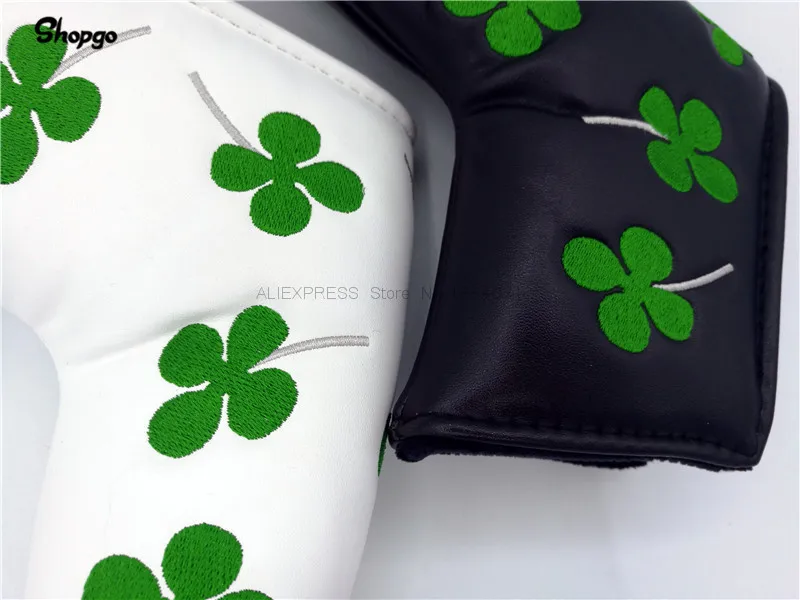 [2 вида цветов] Lucky Clover Blade Golf Putter Head Cover PU кожаный чехол для гольфа спортивные