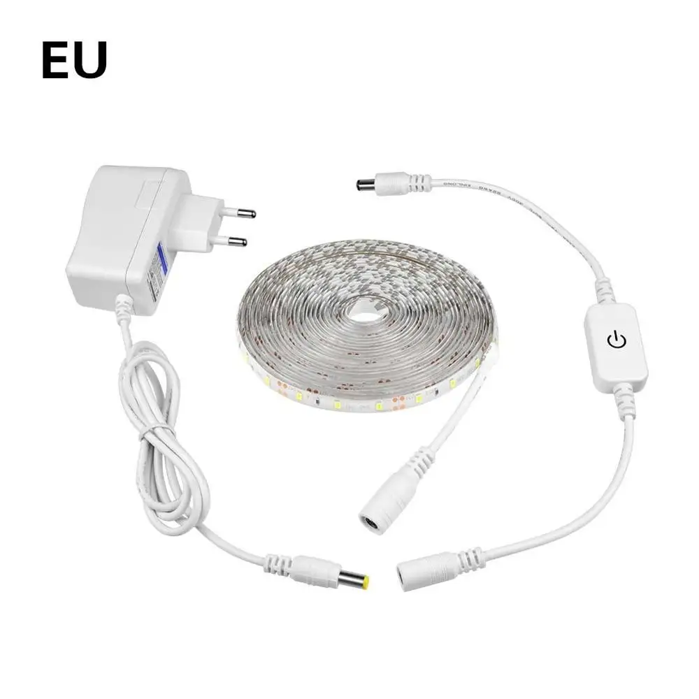 Square Switch EU Set 1 м-5 м светодиодный ламповый светильник 2835SMD водонепроницаемый диммер СВЕТОДИОДНЫЙ светильник лента RF дистанционный Диммируемый кухонный светильник ing DIY прикроватная декоративная лампа - Испускаемый цвет: Square Switch EU Set