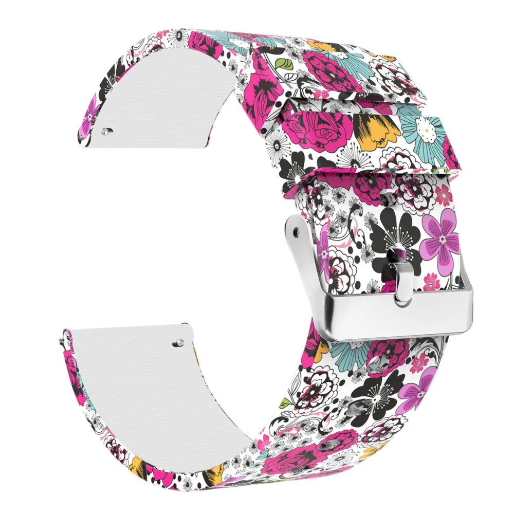 

Printed Silicone Replacement Band Bracelet Strap Wrist Watchband for New Fitbit Versa Smart Fitness Watch for Men Women,M Size