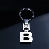 B Брелоки для Mercedes Benz CLS GL GLK GLC ML SLK AMG A B C E S 3D автомобиля брелок для ключей Металл кольцо брелоки брелки - Название цвета: B