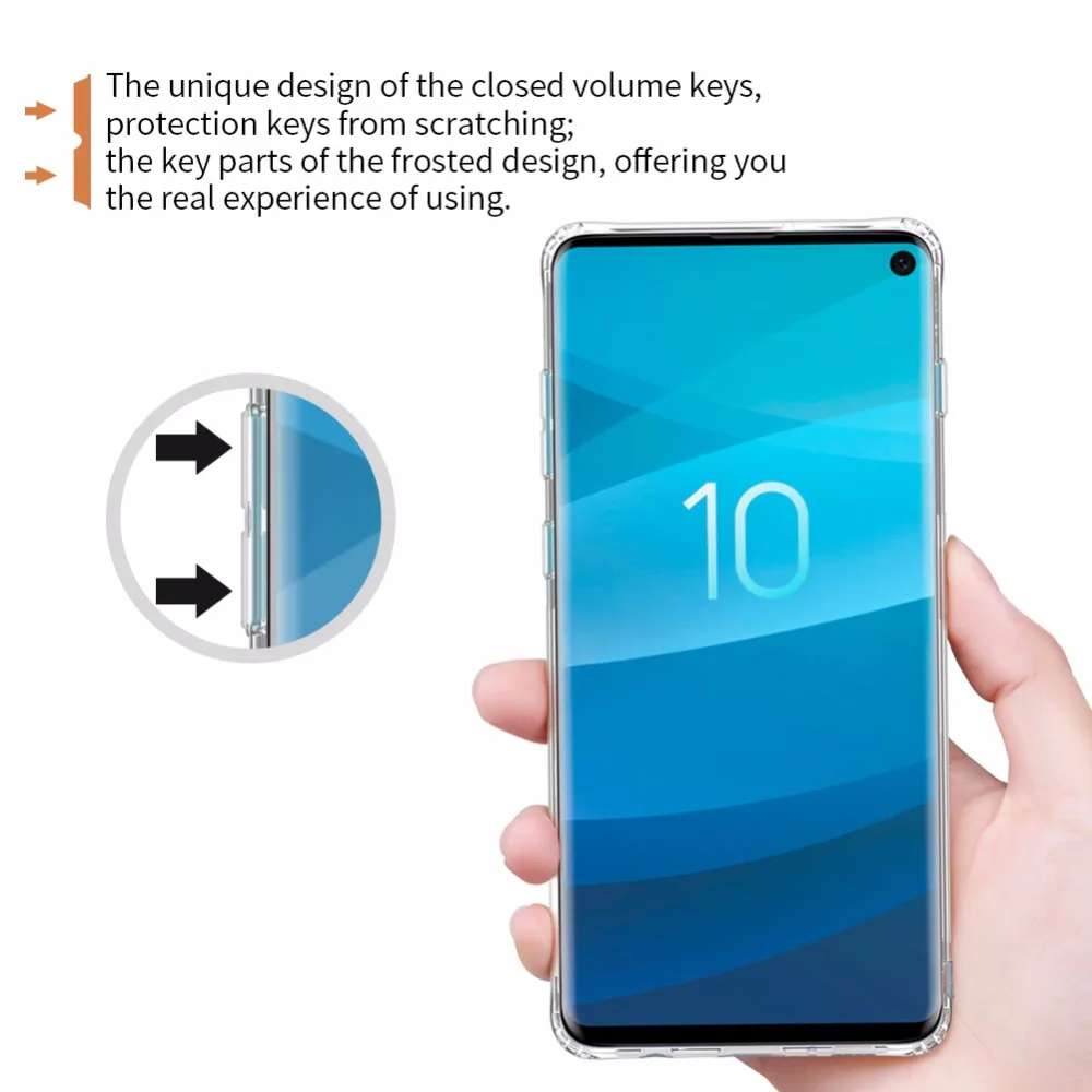 Ультратонкий силиконовый чехол Nillkin из ТПУ 0 6 мм для Samsung Galaxy S10 | Мобильные