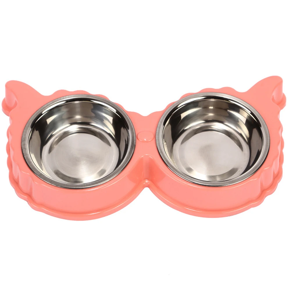 Stainless Steel Pet Dog Cat Puppy Feeding Feeder Double Bowl Water Food Holder | Дом и сад