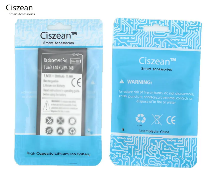 Ciszean 2x 3000mAh BV-T4B BVT4B Replacement Battery + Charger For Microsoft Nokia Lumia 640XL RM-1062 RM-1063 RM-1064 batteries | Мобильные