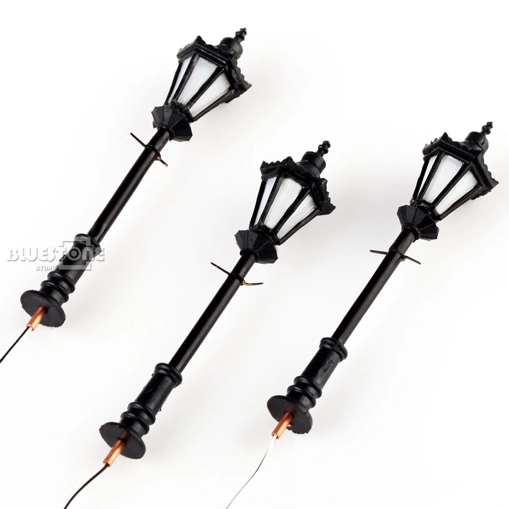Светодиодные парковые фонари 10 шт. модель уличного фонарика 1:100|lamp model|scale model