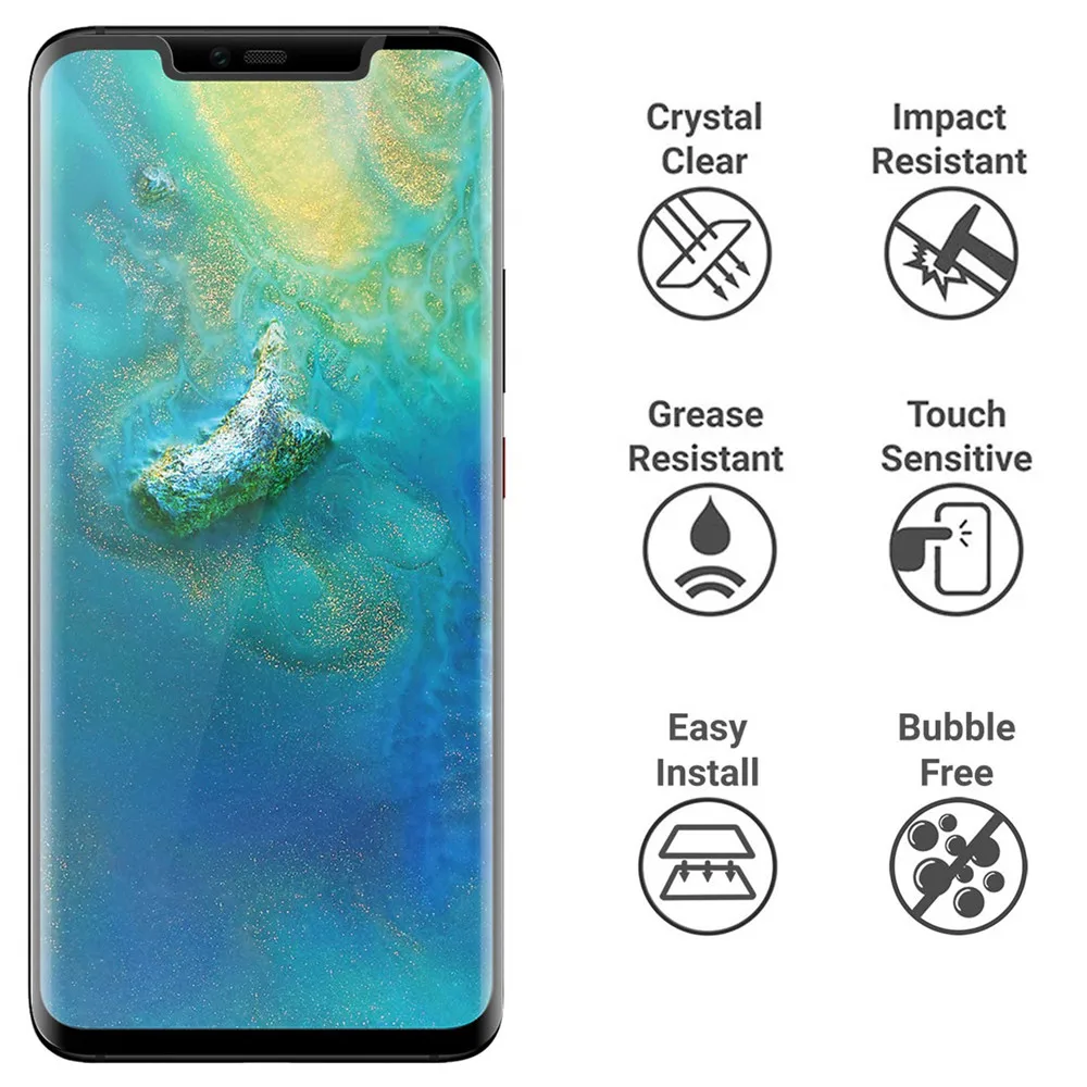 2 упаковки для huawei mate 20 Защитная пленка для экрана для mate 20 Pro Полное покрытие HD закаленное стекло mate 20 lite