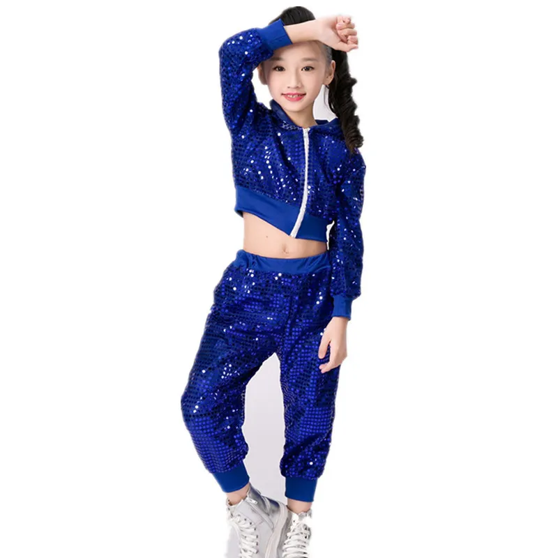 Новинка Весна 2019 детские танцевальные костюмы джаза костюм из двух предметов в
