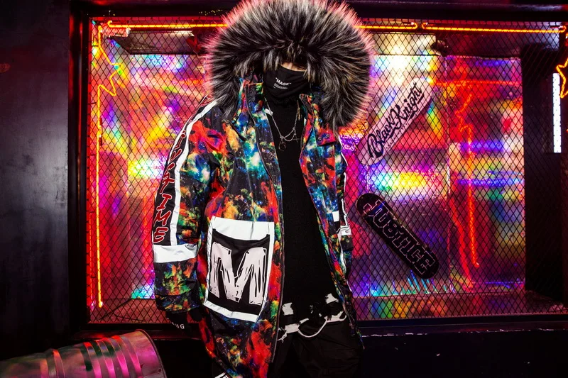 Зима 2018 толстое теплое хлопковое пальто оверсайз куртка с меховым воротником