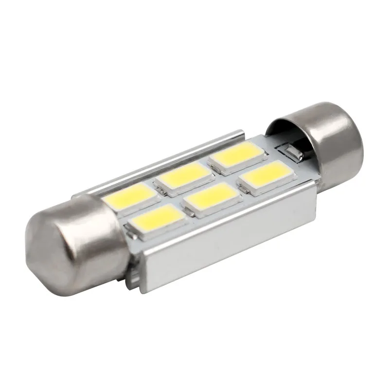 Высококачественная светодиодная гирлянда CANBUS 39 мм C5W C10W SV8.5 6 SMD 5630 без ошибок