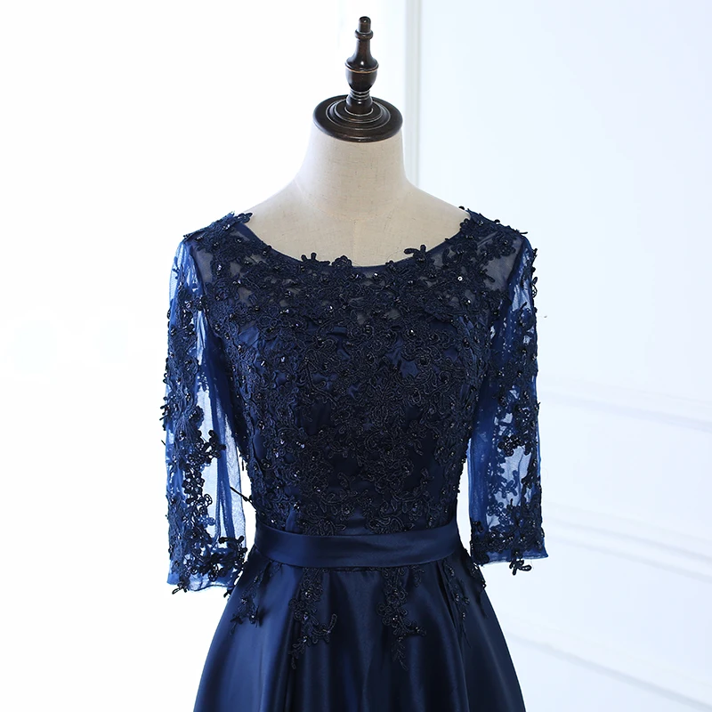 Robe De Soiree темно синее длинное вечернее платье трапециевидной формы на молнии с