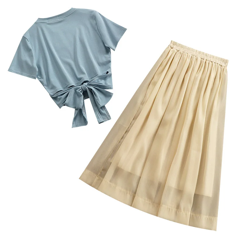 Корейский комплект из 2 предметов женские сексуальные короткие топы открытая