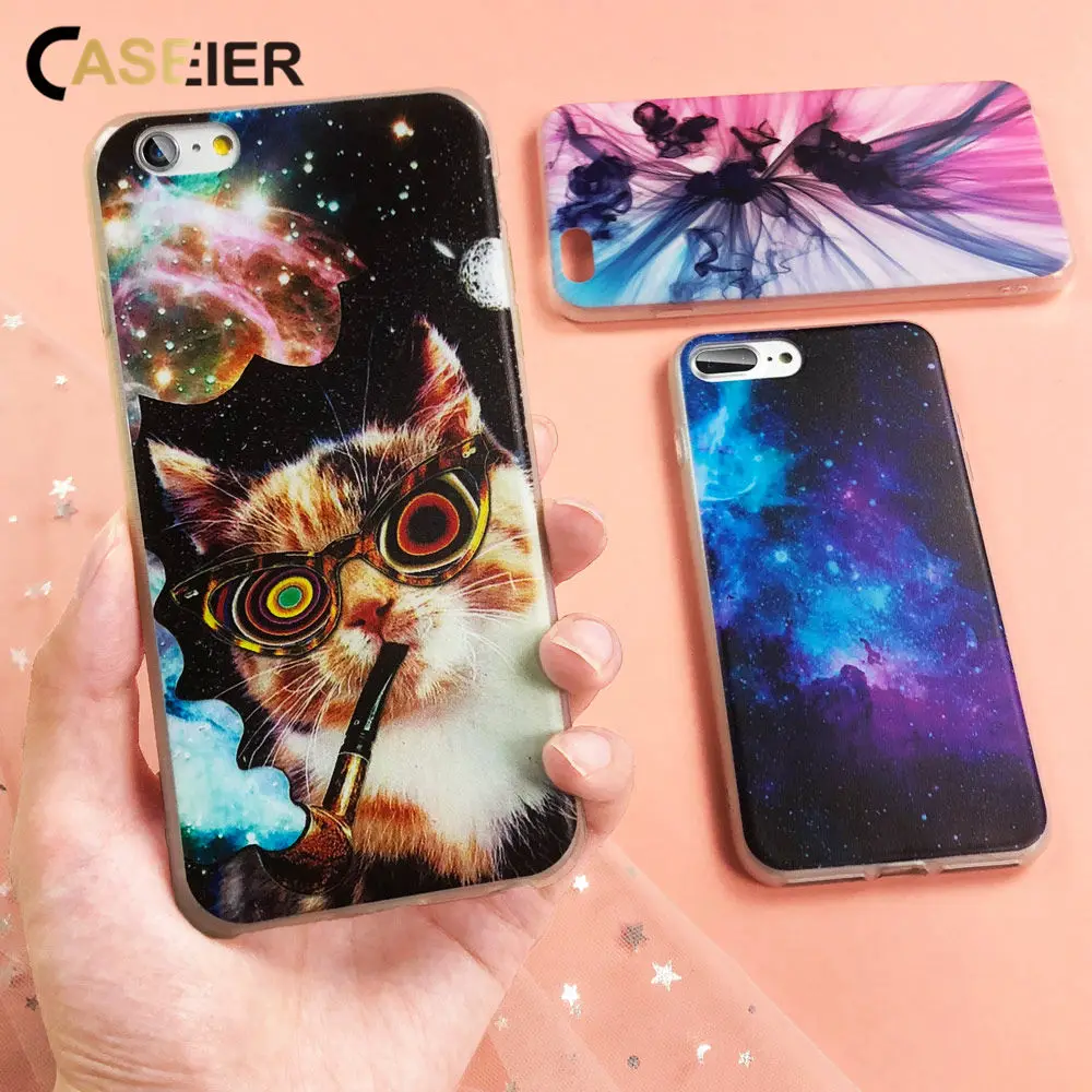 CASEIER чехол для телефона iPhone 7 8 Plus роскошные мраморные камни силиконовые чехлы X 5 5S