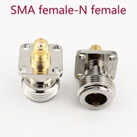 10pcs 50pcs rf adapter nsma kkf sma female to n female four hole flange square plate 17 517 5