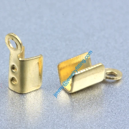 2013 jewelry findings Base metal foldover crimps for cord Chain end caps chain welding die struck shipping free