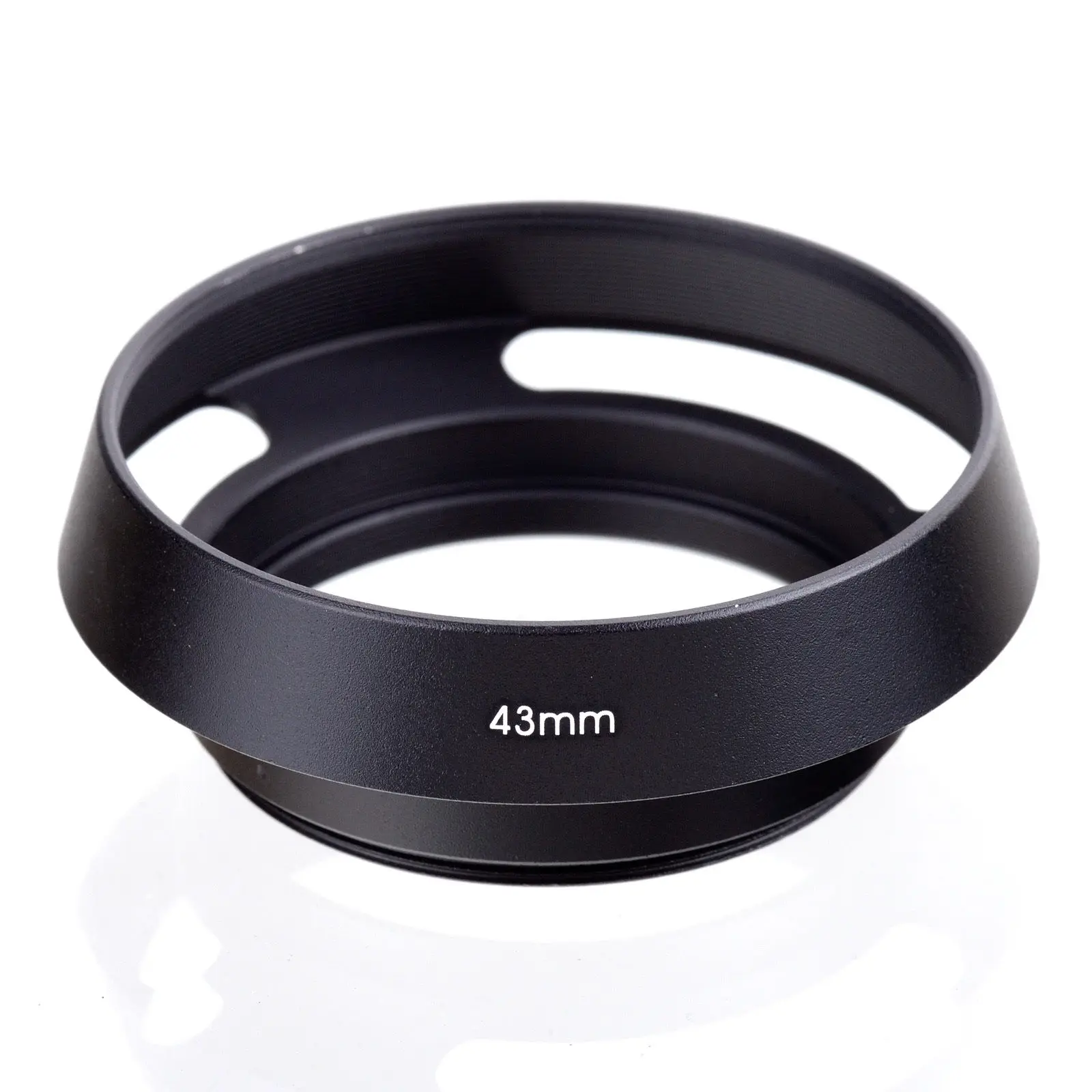

43 Mm Black Metal Vented Camera Lens Hood for Leica M 43mm Thread Lens