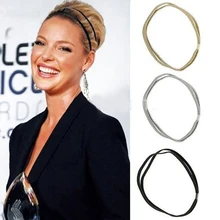 Diadema elástica con purpurina para mujer, bandana brillante, diadema doble para niña, accesorios para el cabello, 3 uds. (1)