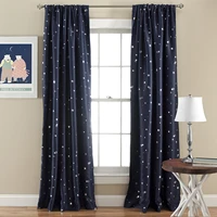 star pattern modern window curtain for living room bedroom thick night curtains drapery ready made custom window treatments