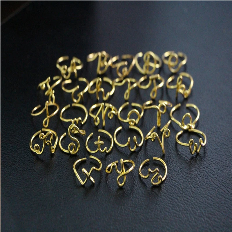 Женское кольцо с подвеской-буквой и именем | Украшения аксессуары