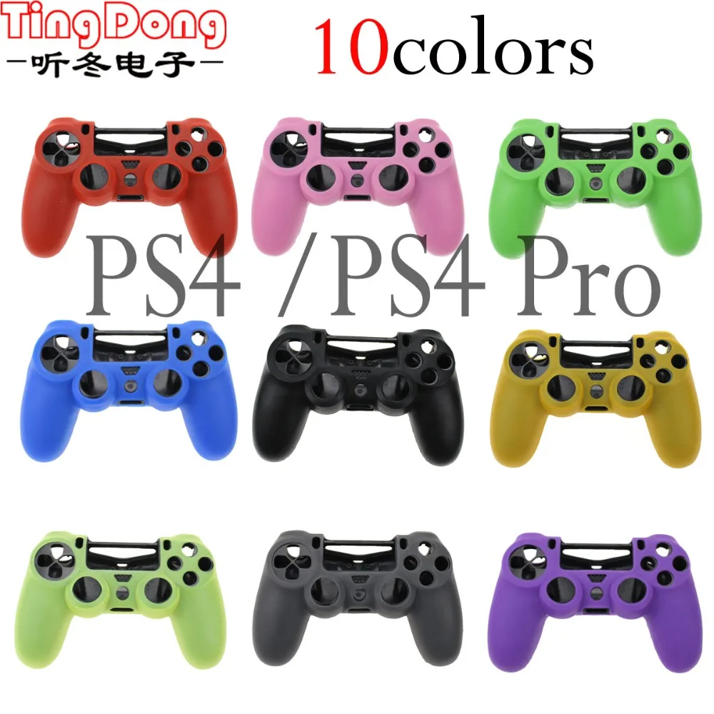 Мягкий силиконовый резиновый чехол для игрового контроллера Dualshock 4 PS4 DS4 Pro Slim + 2