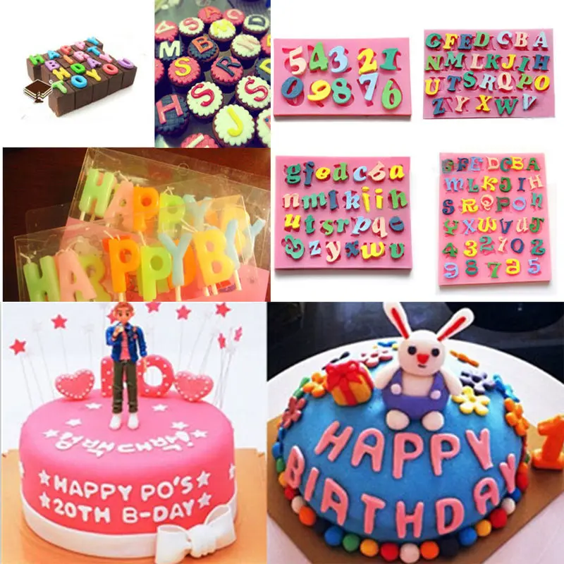 1 шт. силиконовая буква алфавита сахара Лоток Плесень Шоколад Украшение торта