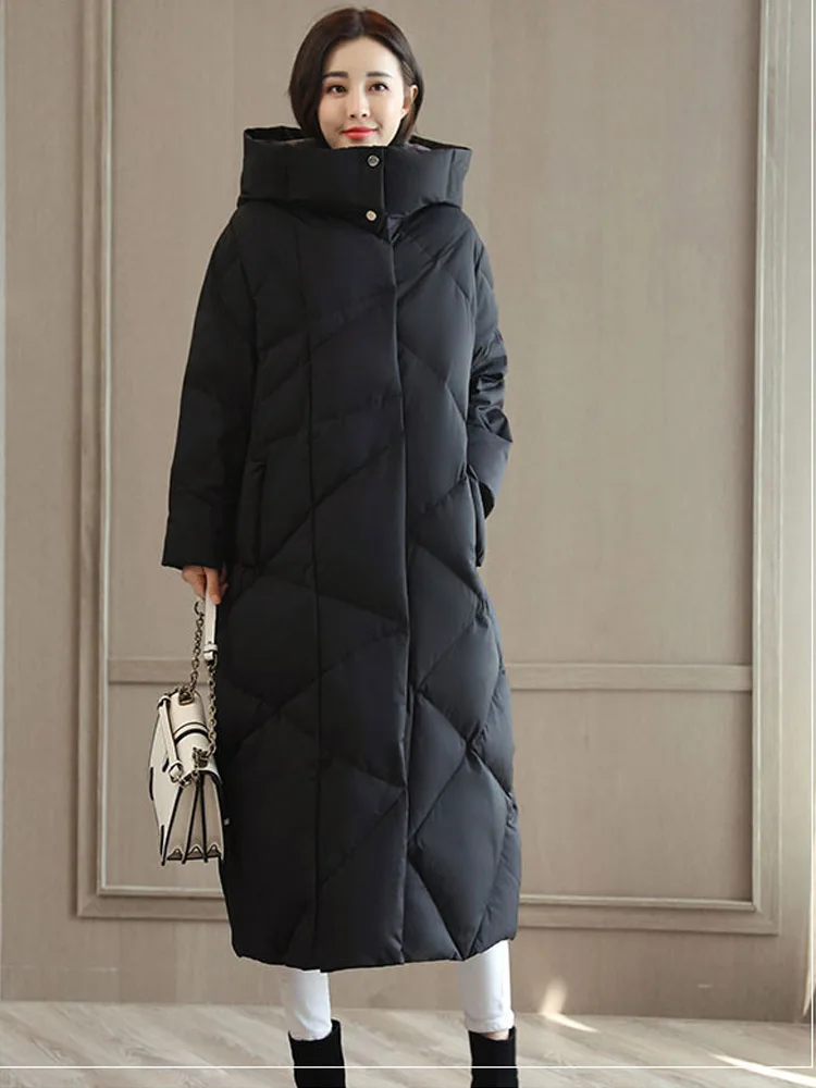 2019 г. модные зимние хлопковые пальто длинная куртка с секциями Show Parker тонкий