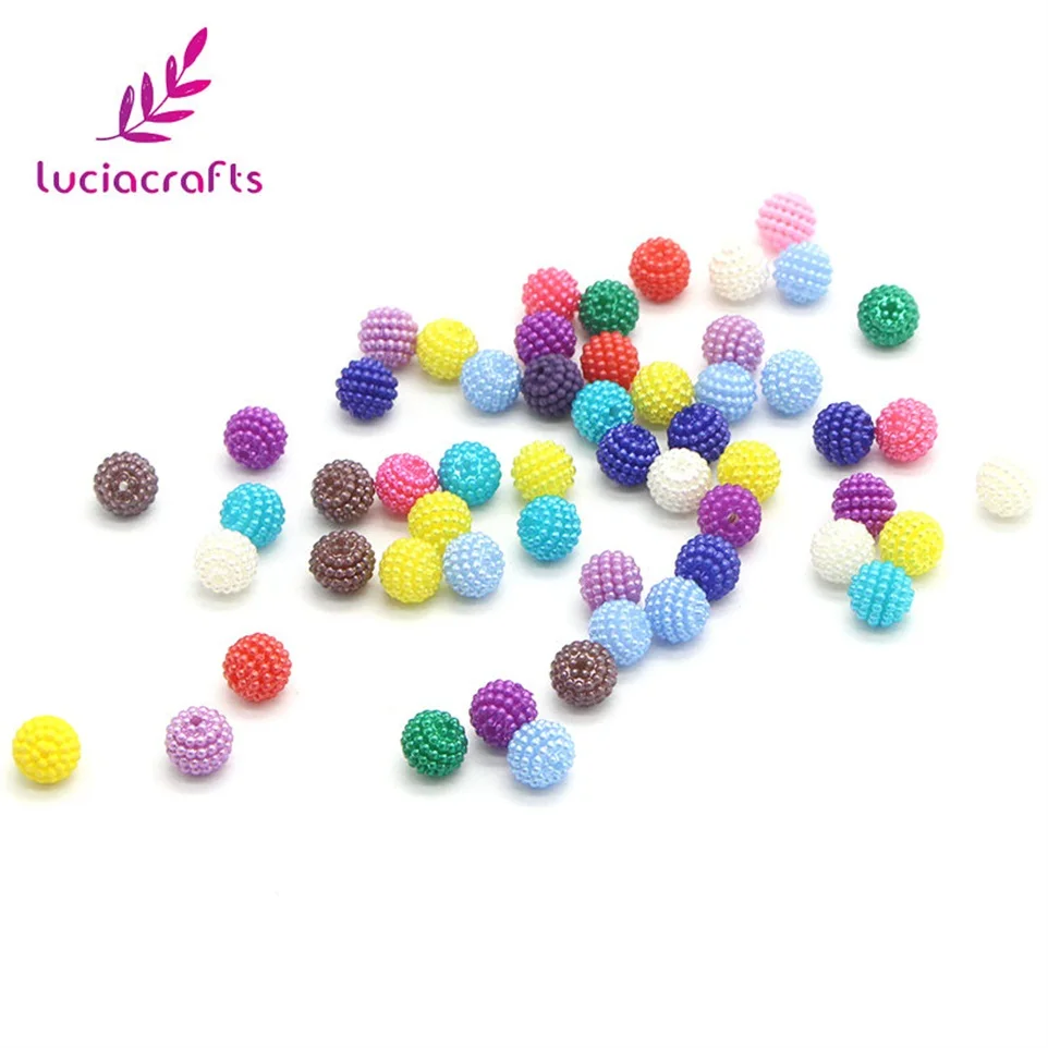 Распродажа Lucia Crafts микс 10/12/14 мм Пластик цветастые свободные бусины ручной работы бусины для самостоятельного изготовления одежды материалы ручной работы 50 г/лот CF1211