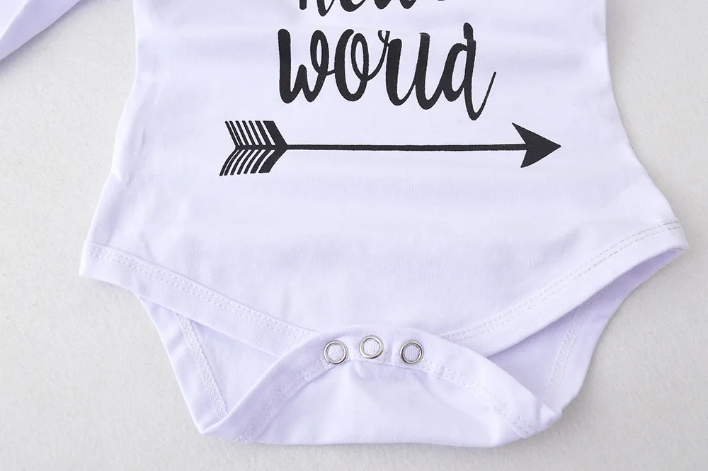 2019 Male Female Baby Arrow Set: Infant Letters Jumpsuit Haber Trousers Hat Set Boys Girls Cotton Clothes | Детская одежда и обувь