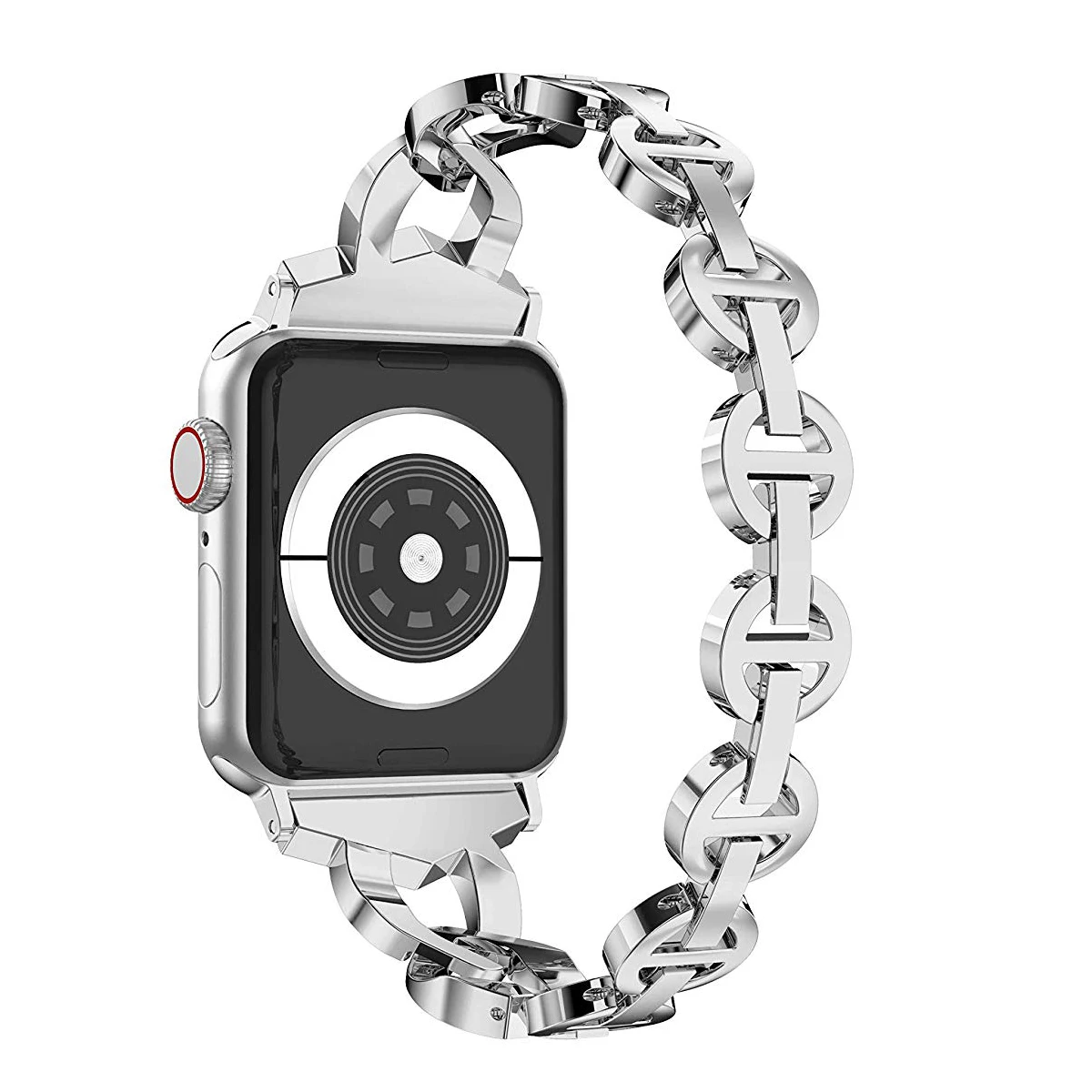 Алмазный ремешок для Apple Watch Band 42 мм 38 мм браслет серии 3 2 1 женский ремешок из нержавеющей стали для Apple Watch 4 Band 40 мм 44 мм