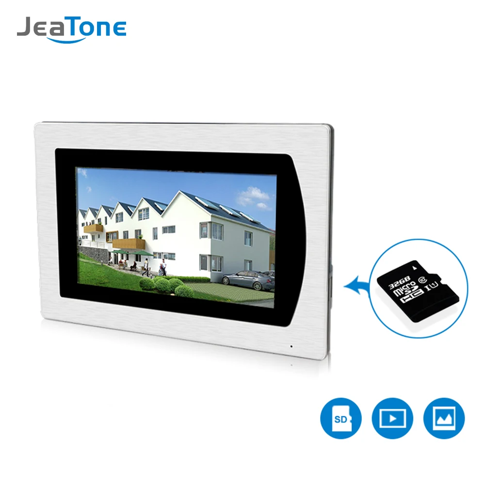 7'' WIFI IP Video Door Phone Intercom Bell Speaker Access Control System Touch Screen Motion Detection 2 to 6 w/ POE Switch |