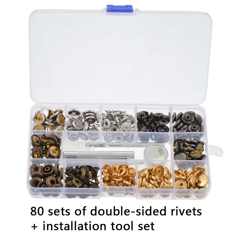 Hoomall 360 шт. полимерные кнопки с плоскогубцами для одежды рукоделия шитье U