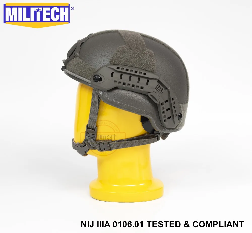 ISO сертифицированный NIJ уровень IIIA 3A Militech FG ARC средней резки пуленепробиваемый Sentry XP Aramid баллистический шлем с 5 лет гарантии