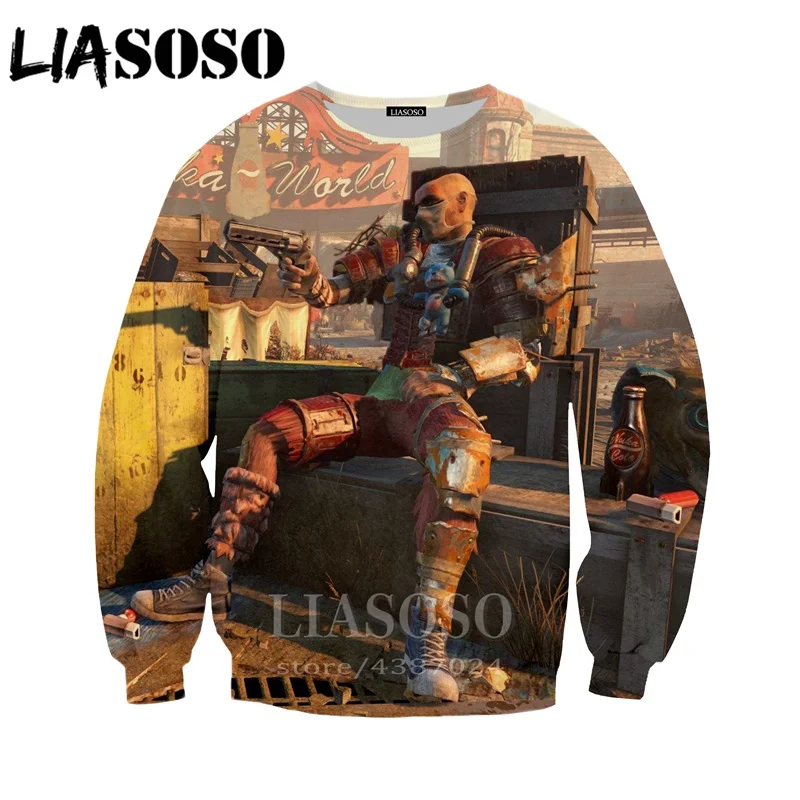 9 LIASOSO повседневные женские и мужские толстовки принт 3d игра Fallout 4 Толстовка Смешные зимняя куртка повседневная верхняя одежда Harajuku D448 - Цвет: 9