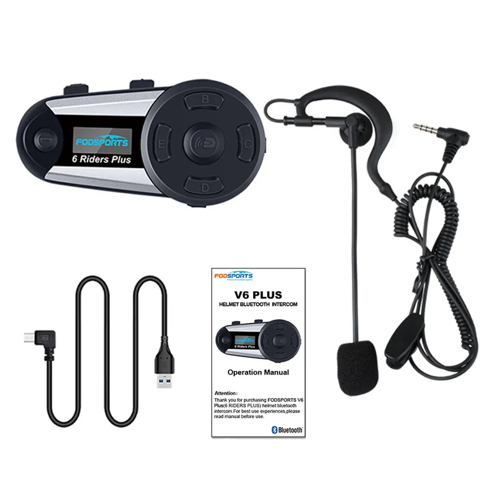 Fodsport V6 плюс беспроводное радиоустройство Bluetooth наушники bt Interphone для Футбол для футбольных судей велосипеда конференции арбитра FM