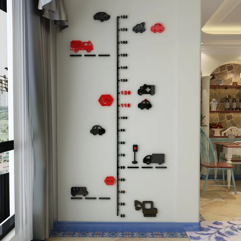 Линейка для определения роста наклейки на стену детской комнаты украшения