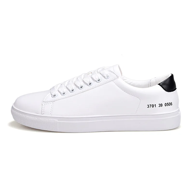 

Men Shoes Spring Autumn Casual Leather Flat Shoes Lace-up Low Top White Male Sneakers tenis masculino adulto Shoes