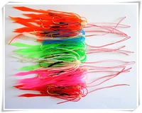 50pcs silicone skirt with hook high carbon steel fishing hooks salty rubber fishing lures jigging assist hook