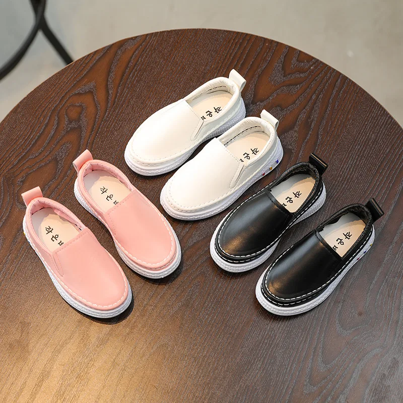 Детские кроссовки Новинка осени 2017 модная розовая кожаная водонепроницаемая